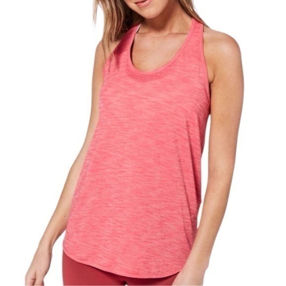 Lululemon Women’s Size 8 Heathered Glossy Pink Essential Racerback Tank Top